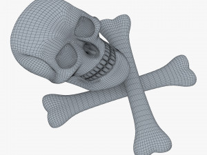Pirate Skull Bones M 1 Modèle 3D