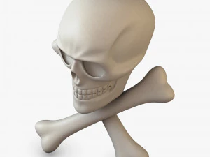 Pirate Skull Bones M 1 3D Model