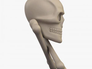 Pirate Skull Bones M 1 3D Model