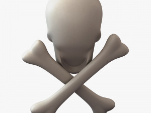 Pirate Skull Bones M 1 Modèle 3D