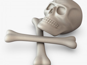Pirate Skull Bones M 1 Modèle 3D