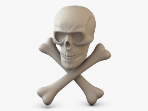 Pirate Skull Bones M 1 3D 模型
