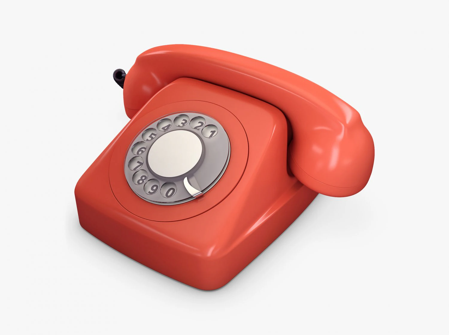 Retro Telephone M 2 3D Model .c4d .max .obj .3ds .fbx .stl .blend 