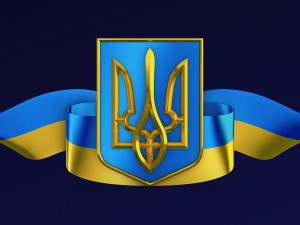 Ukraine State Emblem Flag M 1 Model 3D