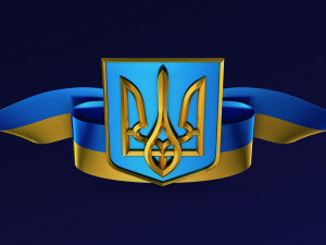 Ukraine State Emblem Flag M 1 Model 3D