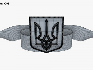 Ukraine State Emblem Flag M 1 Model 3D