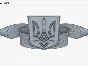 Ukraine State Emblem Flag M 1 3D Model