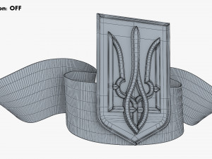 Ukraine State Emblem Flag M 1 Model 3D