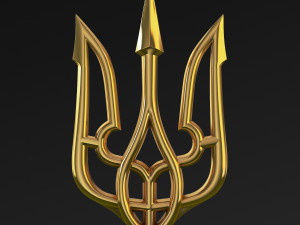 Stylized Ukrainian Tryzub M 2 Modelo 3D
