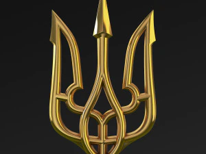 Tryzub ucraniano estilizado M 2 Modelo 3D