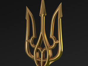Stylized Ukrainian Tryzub M 2 Modelo 3D
