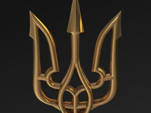 Tryzub ucraniano estilizado M 2 Modelo 3D