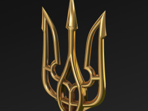 Stylized Ukrainian Tryzub M 2 Modelo 3D