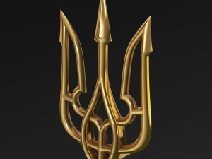 Tryzub ucraniano estilizado M 2 Modelo 3D