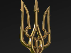 Tryzub ucraniano estilizado M 2 Modelo 3D