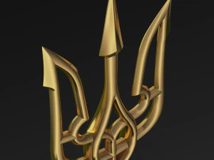 Tryzub ucraniano estilizado M 2 Modelo 3D