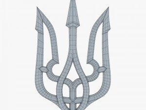 Tryzub ucraniano estilizado M 2 Modelo 3D