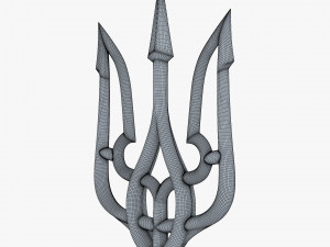 Stylized Ukrainian Tryzub M 2 Modelo 3D