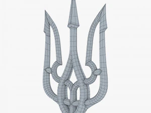 Tryzub ucraniano estilizado M 2 Modelo 3D