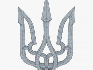 Tryzub ucraniano estilizado M 2 Modelo 3D