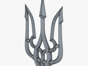Tryzub ucraniano estilizado M 2 Modelo 3D