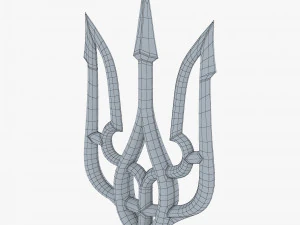Tryzub ucraniano estilizado M 2 Modelo 3D