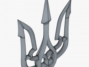 Stylized Ukrainian Tryzub M 2 Modelo 3D