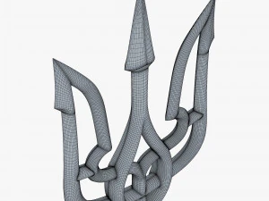 Tryzub ucraniano estilizado M 2 Modelo 3D