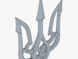 Stylized Ukrainian Tryzub M 2 Modelo 3D