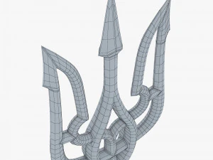 Tryzub ucraniano estilizado M 2 Modelo 3D