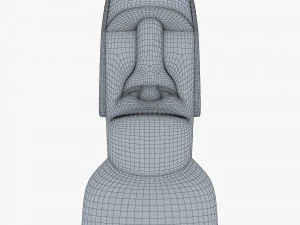 Est&aacute;tuas Moai V 1 Modelo 3D