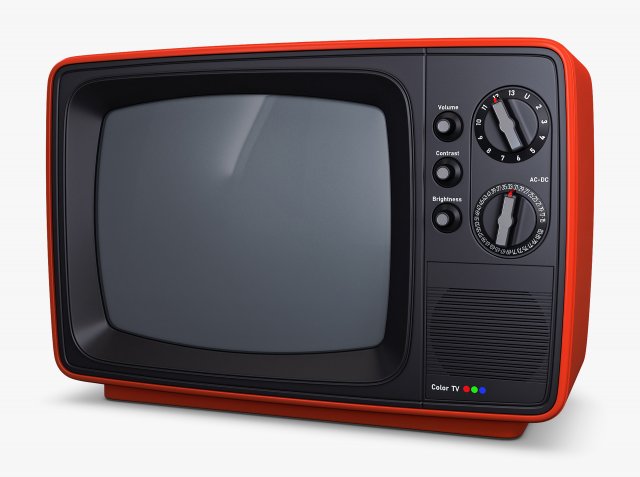 Generic Retro TV M 1 3D Модель .c4d .max .obj .3ds .fbx .stl .blend 