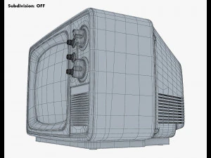 TV retr&ocirc; gen&eacute;rica M 1 Modelo 3D