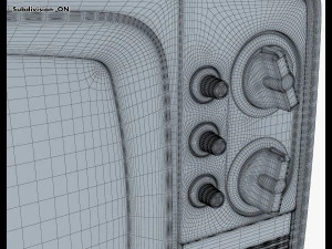 TV retr&ocirc; gen&eacute;rica M 1 Modelo 3D