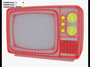 TV retr&ocirc; gen&eacute;rica M 1 Modelo 3D