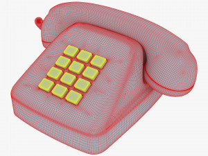 Retro Telephone M 3 3D Model
