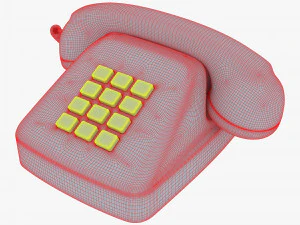 Retro Telephone M 3 3D Model