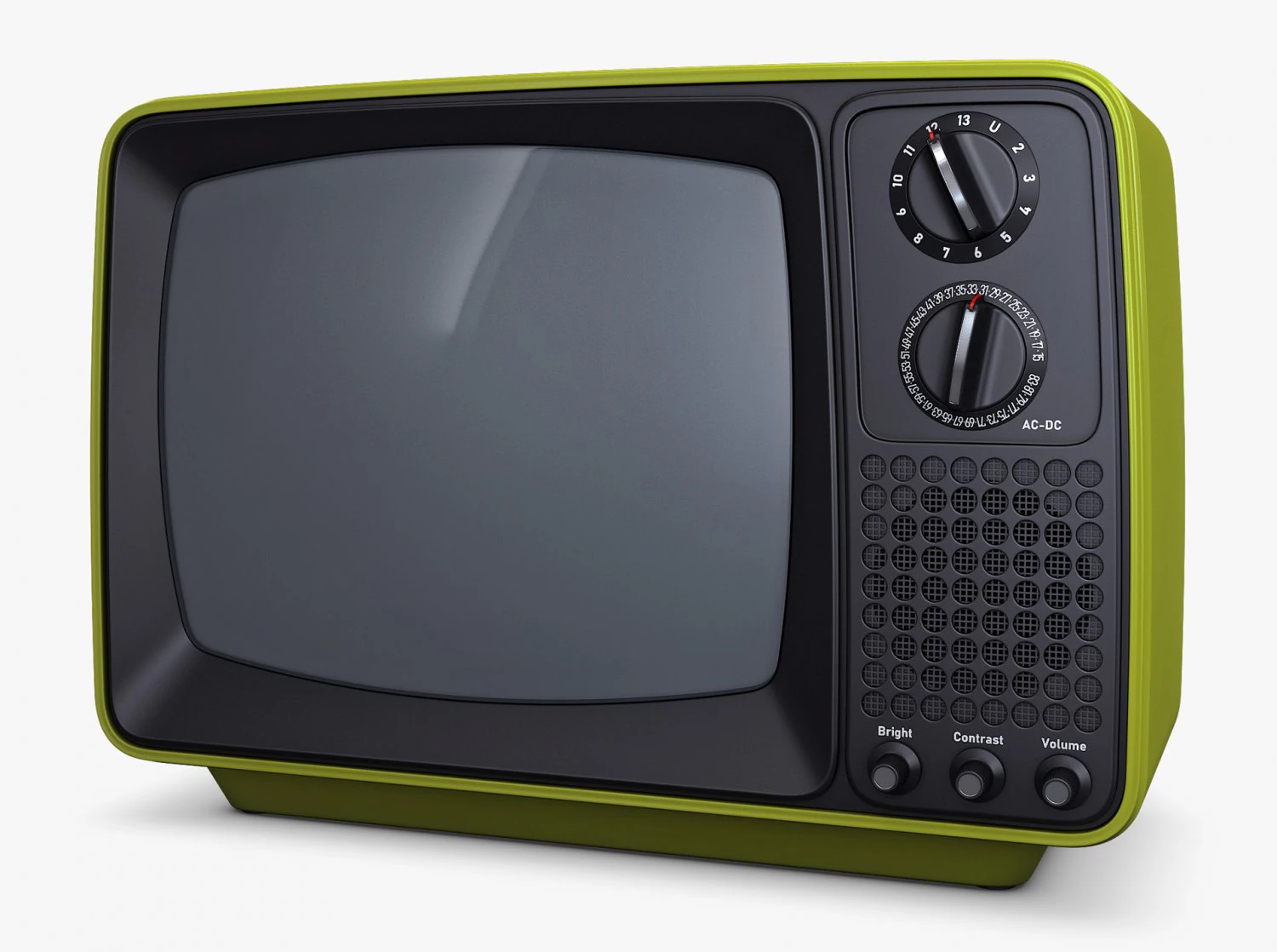 Generic Retro TV M 3 3D Model .c4d .max .obj .3ds .fbx .stl .blend