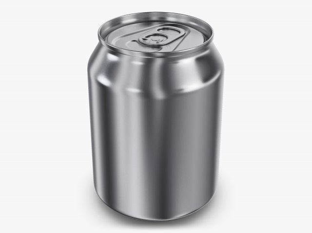 Aluminum Stubby Can 250ml v 1 3D Model .c4d .max .obj .3ds .fbx .stl .blend 
