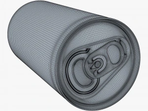 Aluminum Slim Can 180ml v 1 3D Model