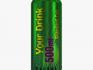 Aluminum Standard Can 500ml v 2 3D Model