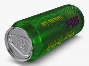 Aluminum Standard Can 500ml v 2 3D Model