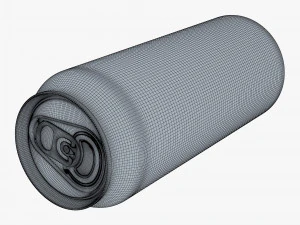 Aluminum Standard Can 500ml v 2 3D Model