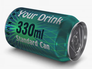 Aluminum Standard Can 330ml v 2 3D Model