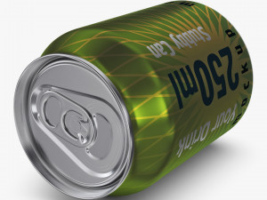 Aluminum Stubby Can 250ml v 2 3D Model