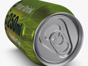 Aluminum Stubby Can 250ml v 2 3D Model