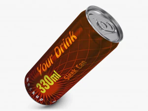 Lattina elegante in alluminio da 330 ml v 2 Modello 3D