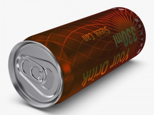Aluminum Sleek Can 330ml v 2 3D Модель
