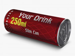 Aluminum Slim Can 250ml v 2 3D Model