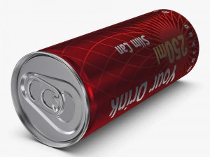 Aluminum Slim Can 250ml v 2 3D Model